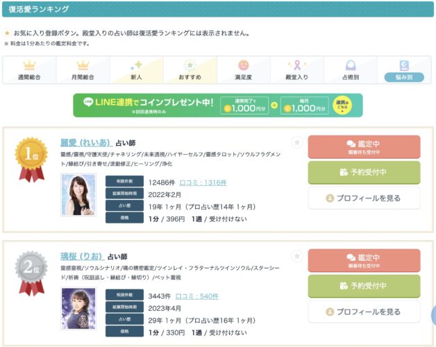 復縁に強い電話占い①：エキサイト電話占い